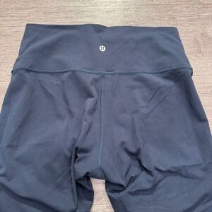 Lululemon Leggings Womens 10 Blue Capri Wunder Jet‎ Stream High Rise Yoga Casual